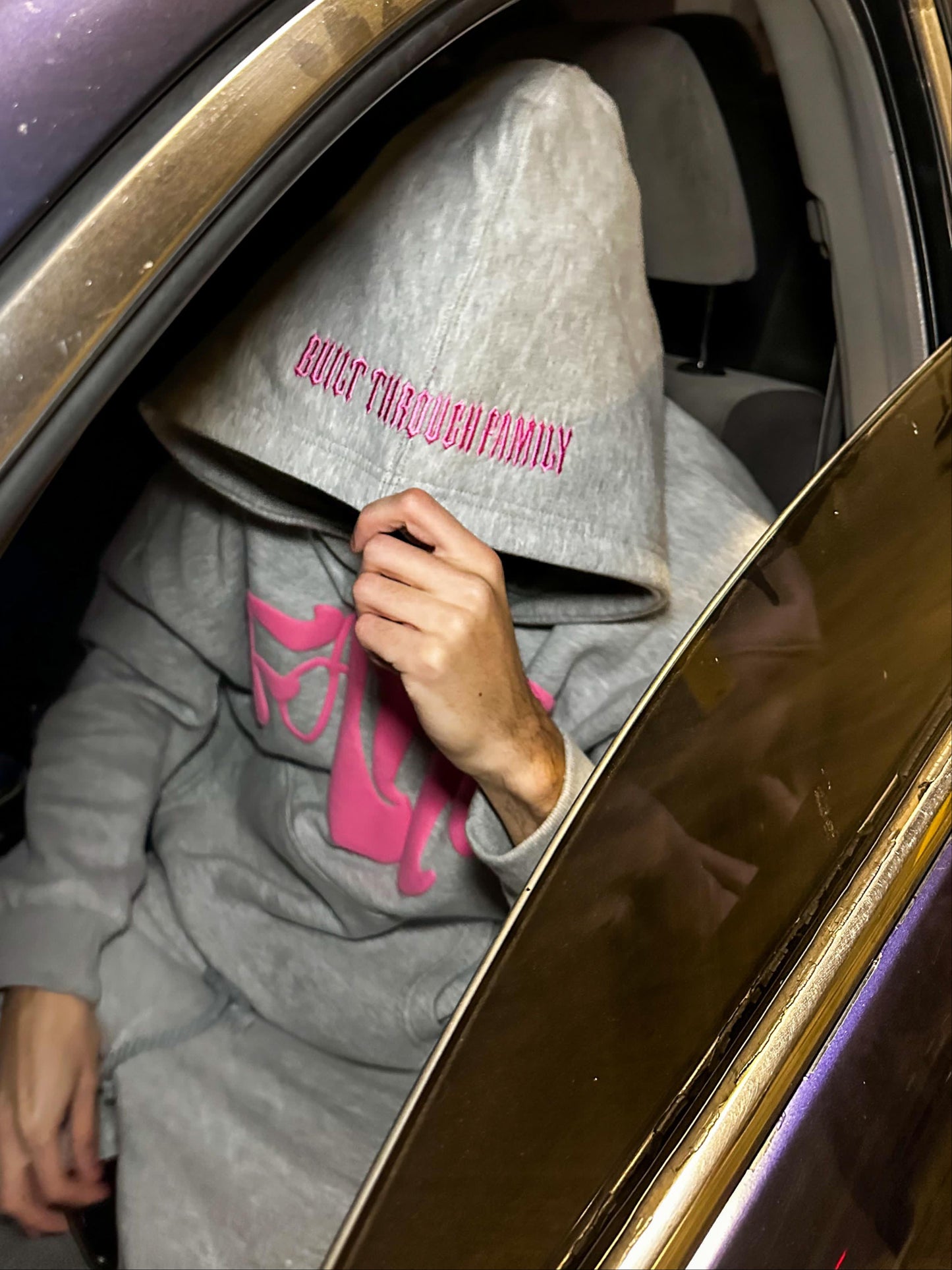 Fano Clothing - Grey & Pink Hoodie
