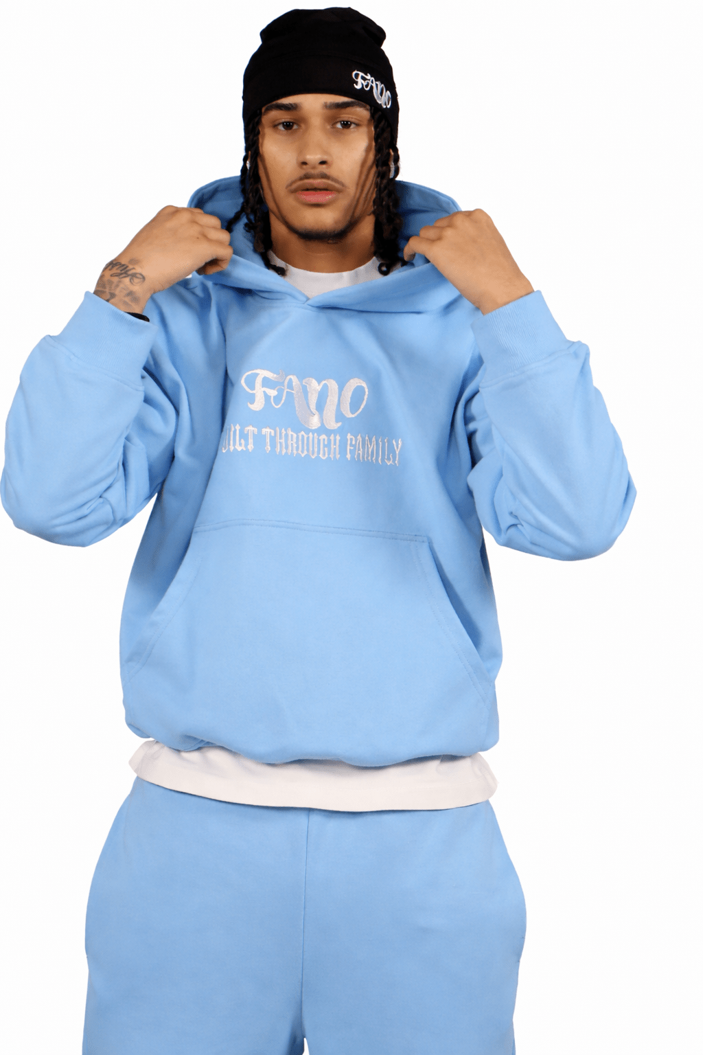 Fano Clothing - Sky Blue Hoodie - Fanoclothingldn