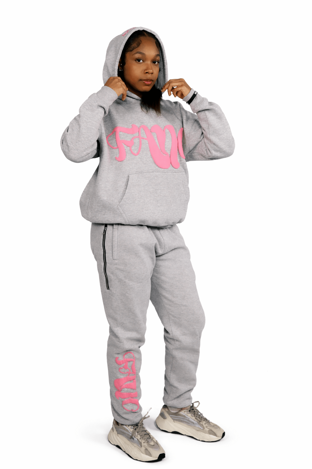 Fano Clothing - Grey & Pink Tracksuit - Fanoclothingldn