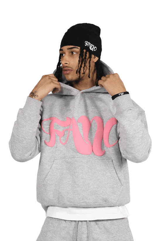 Fano Clothing - Grey & Pink Hoodie - Fanoclothingldn