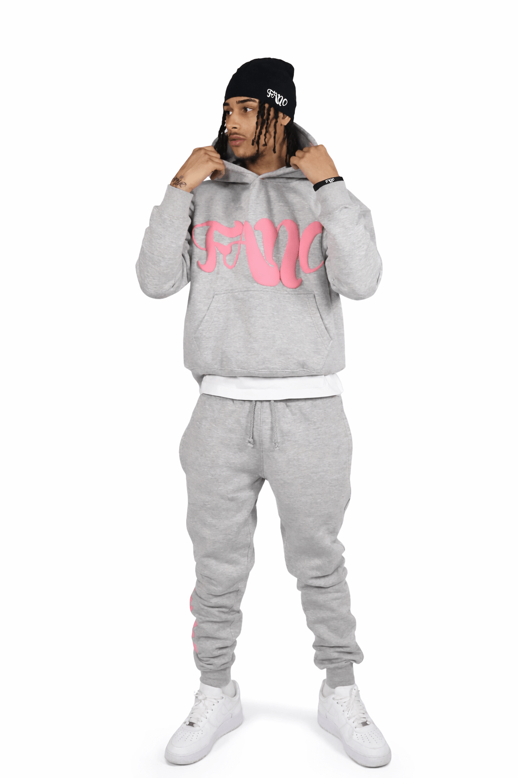 Fano Clothing - Grey & Pink Tracksuit - Fanoclothingldn