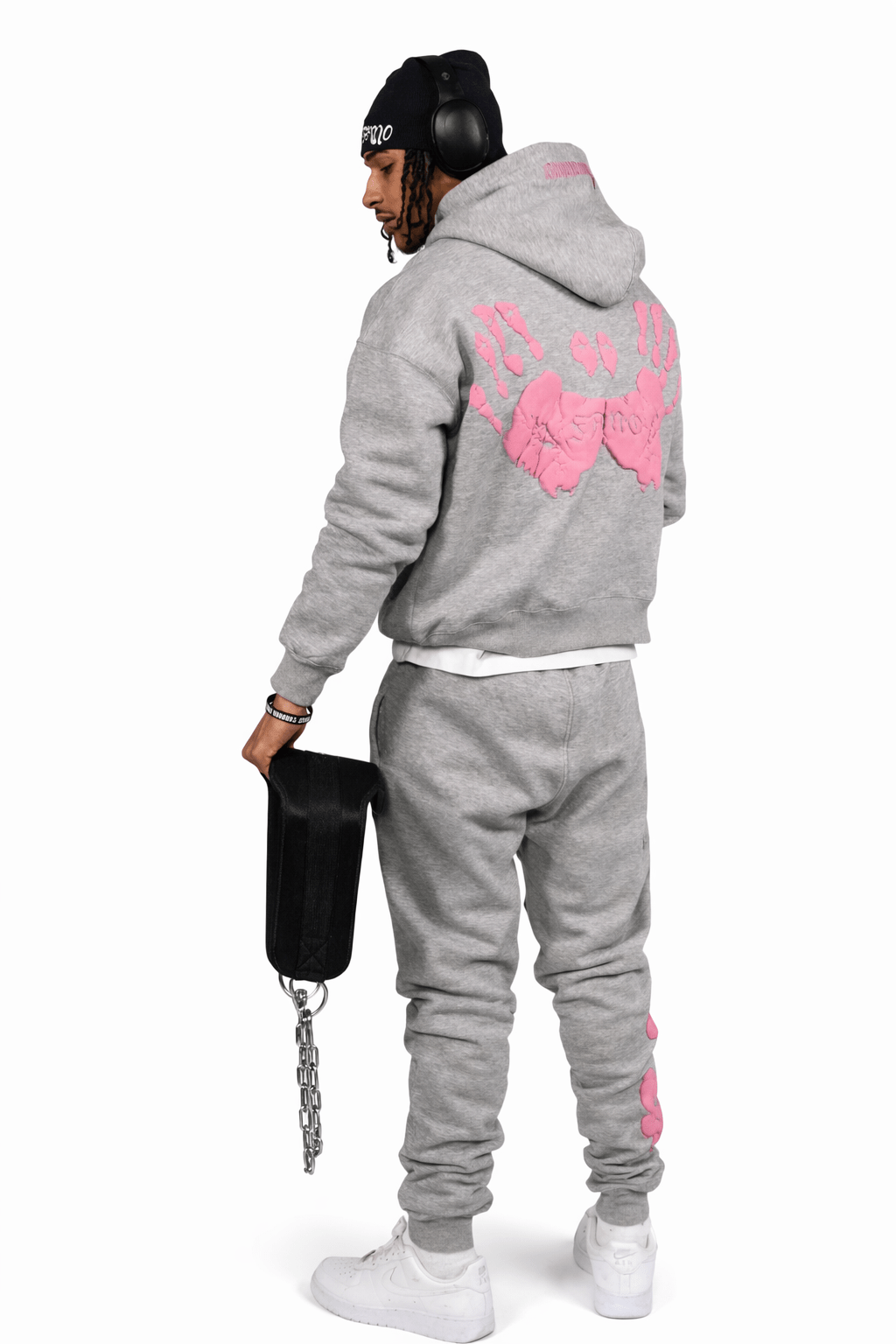 Fano Clothing - Grey & Pink Tracksuit - Fanoclothingldn