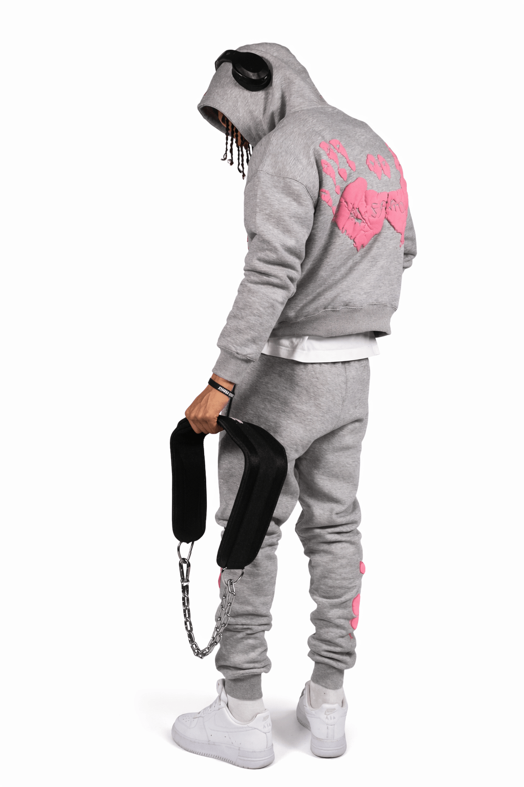 Fano Clothing - Grey & Pink Tracksuit - Fanoclothingldn