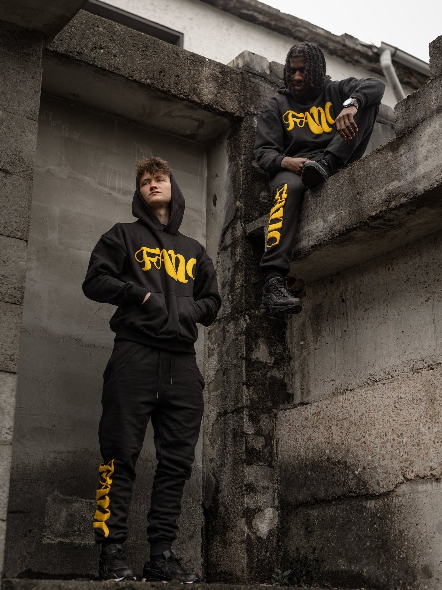 Fano Clothing - Black and Yellow Tracksuit - Fanoclothingldn