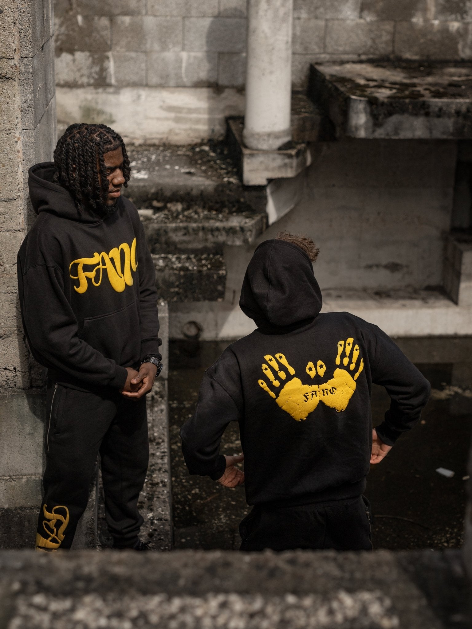 Fano Clothing - Black & Yellow Hoodie - Fanoclothingldn